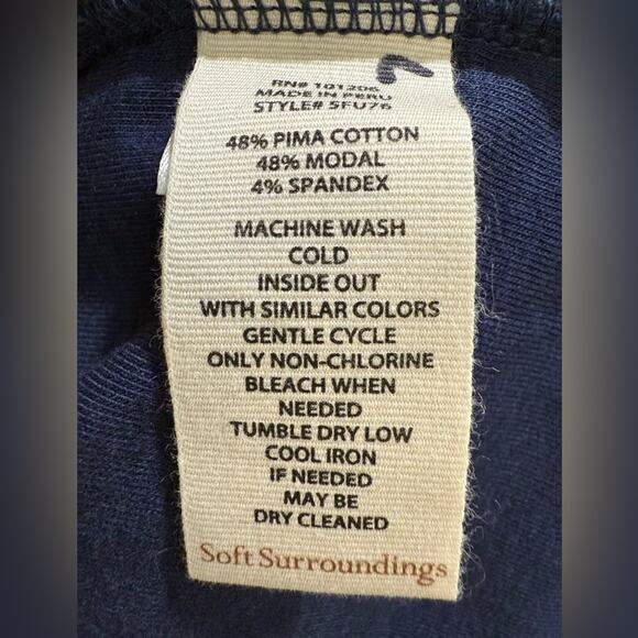 NWT Soft Surroundings Kelsey Top Nautical Navy Size 2X (22W) - Picture 9 of 9